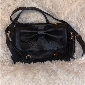 Elegant Black Bow Handbag